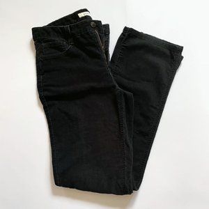 Black Sutton Straight Corduroy Pants